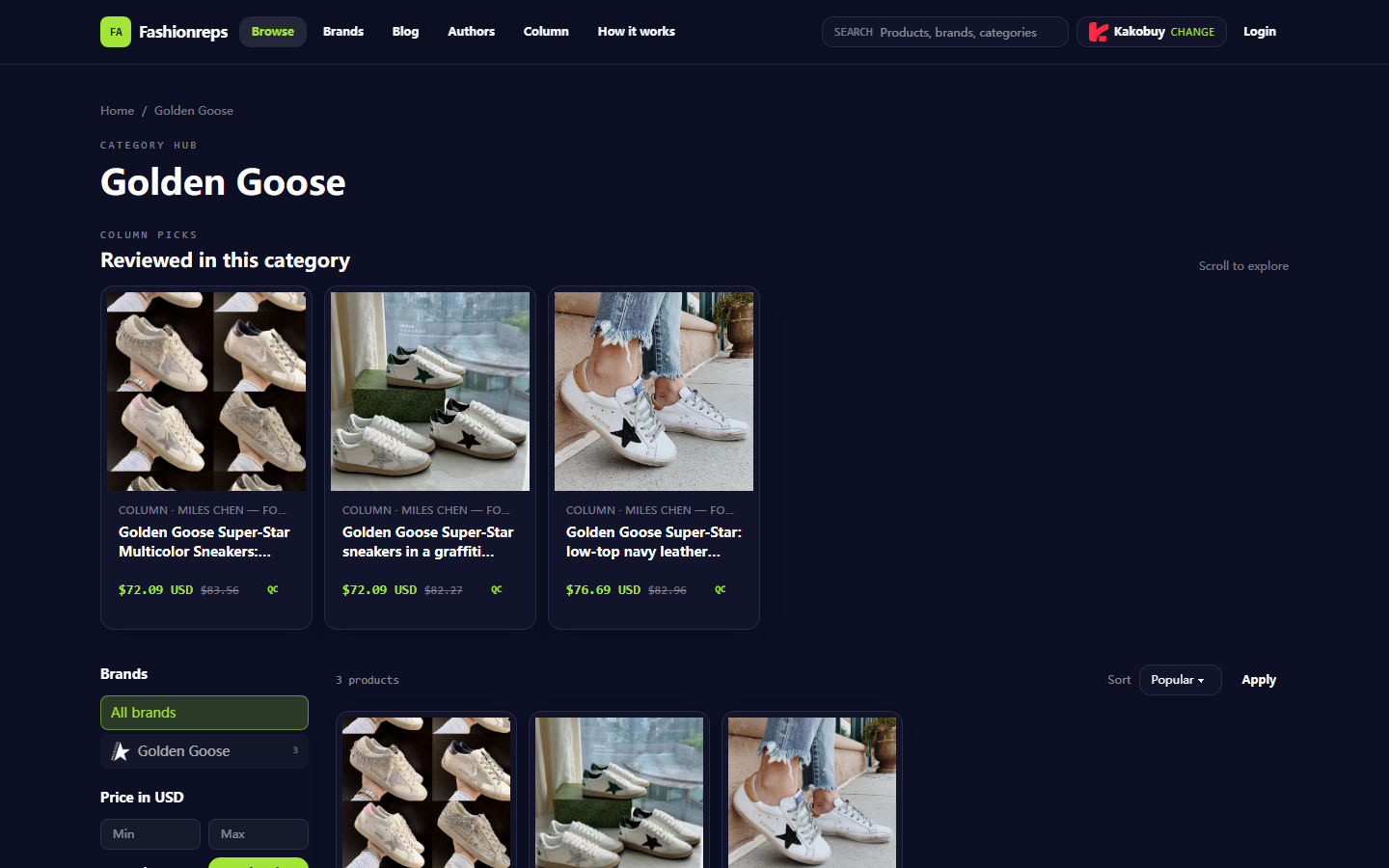 Golden Goose Winter Shoes: Verify Agent Costs