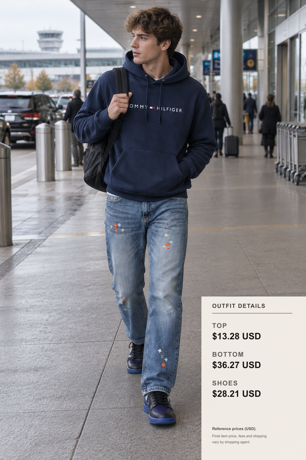 Tommy Hilfiger Hoodie for Fall Commutes outfit 1 full-body street style for fashionreps