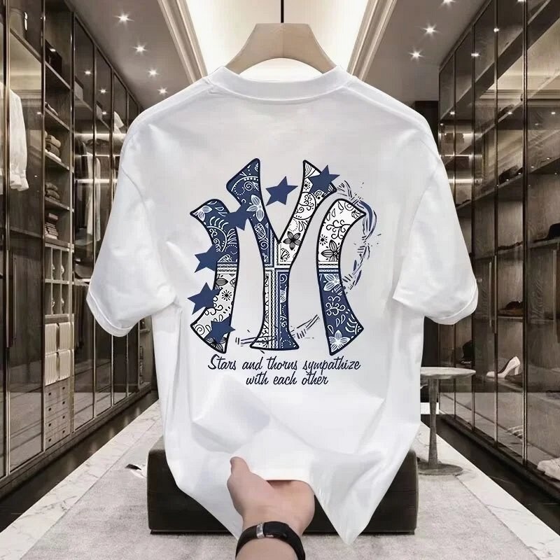 MLB Blue Printed Streetwear T-Shirt Review: A $3.73 Back-Print Tee on the 10-Point Fit Check