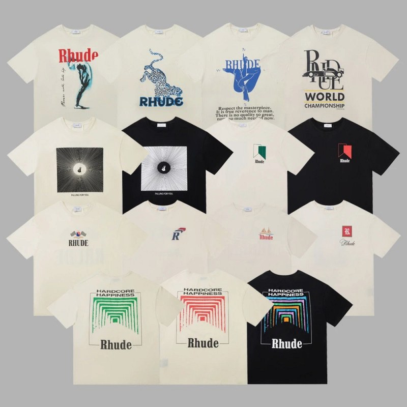 Rhude Multicolor T-Shirt Collection Review: The Hem Decided Our Size, Not the Chest