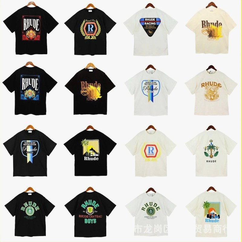 Rhude Trendy T-Shirts with Various Printed Designs Review: A 240g Cotton Tee at $8.36